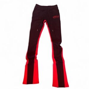 Politics Men’s/Unisex Flare Black and Red Jogger/Sweatpants Size Sm Streetwear